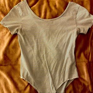 Basic White & Black Bodysuit Shirt